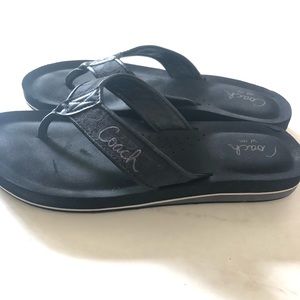 Coach Black Sandals Size 8